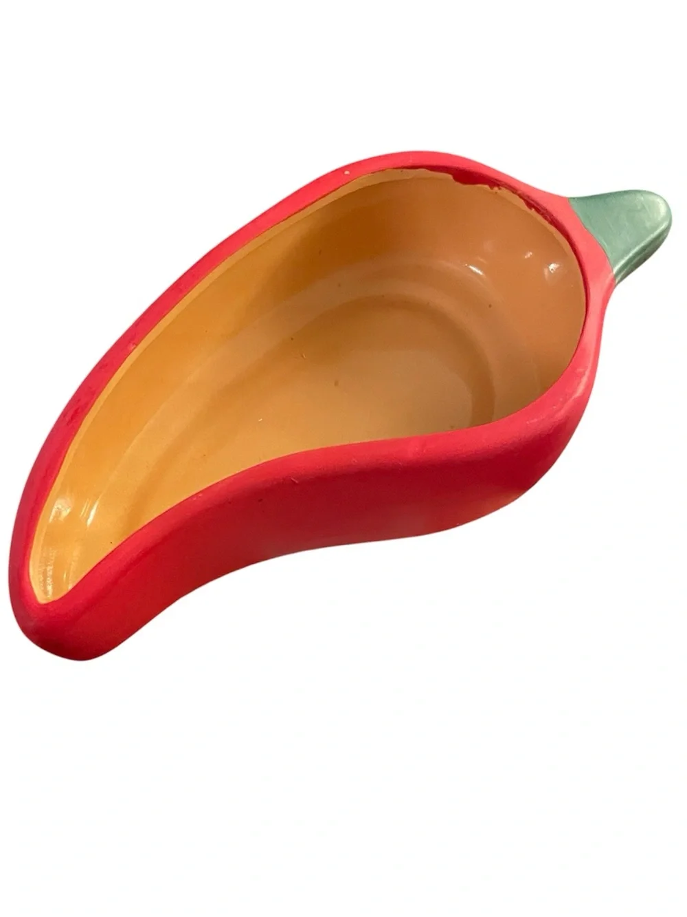 🌶️Ceramic Chili Pepper Dish in Red and Green.